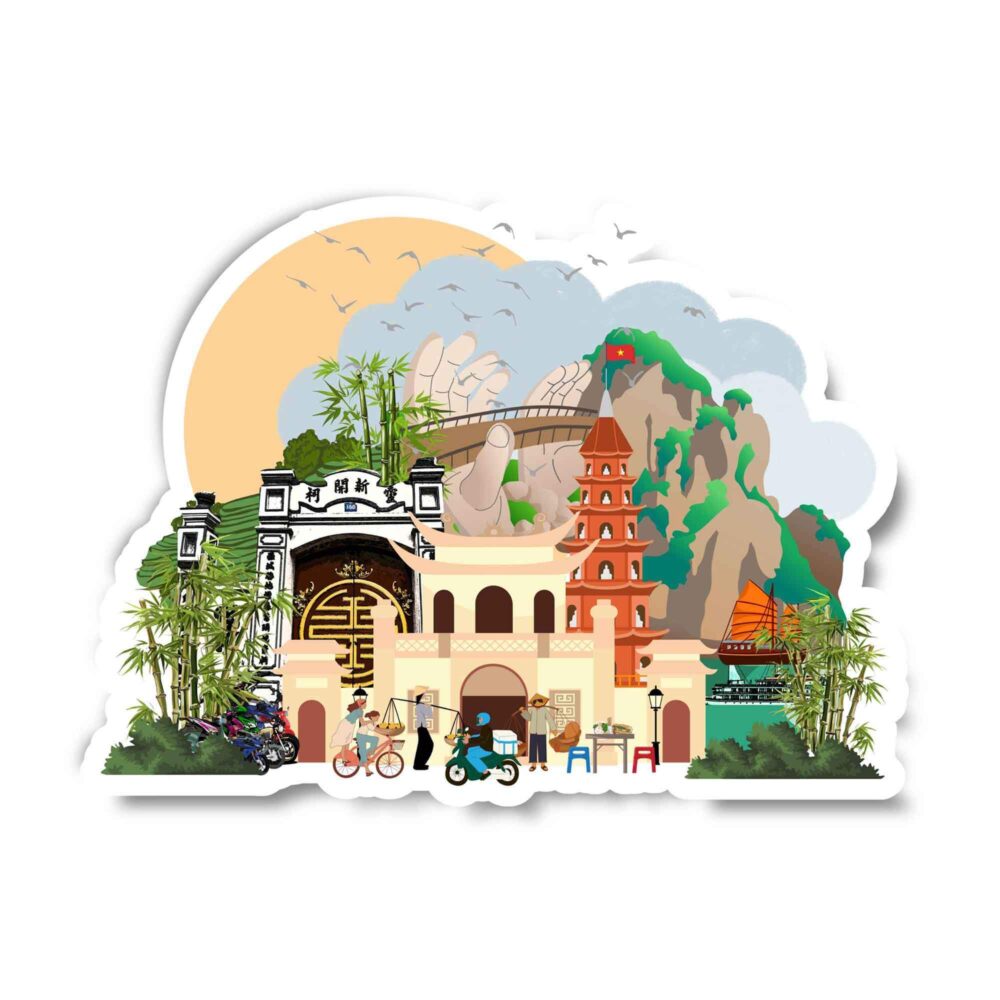 Vietnam Sticker Vietnam Landmark Sticker