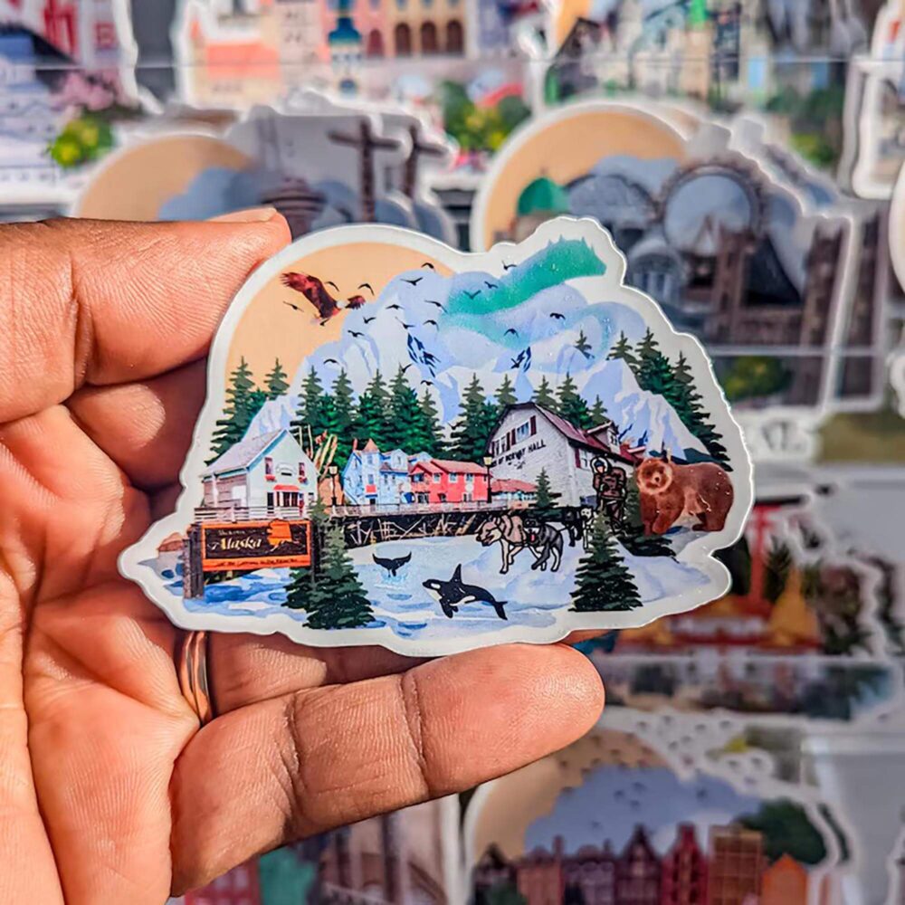Alaska Landmark Sticker